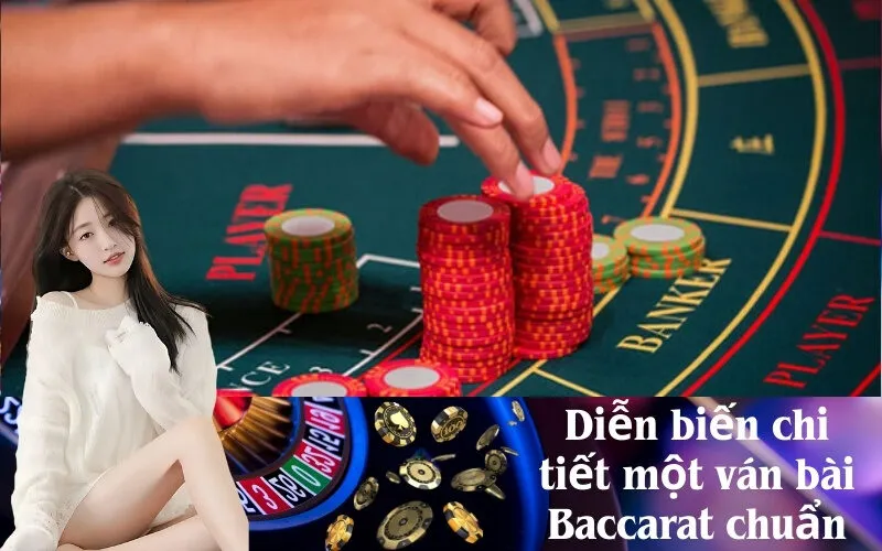 Diễn biến chi tiết một ván bài Baccarat chuẩn